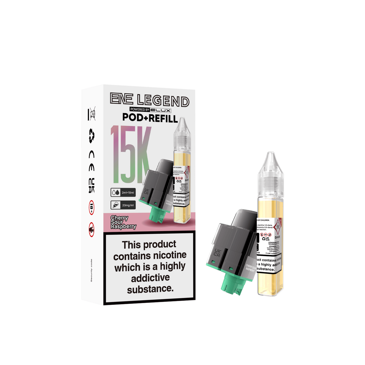 Buy Elux ENE Legend 15k Replacement Pods Pack of 5 Cherry Sour Raspberry