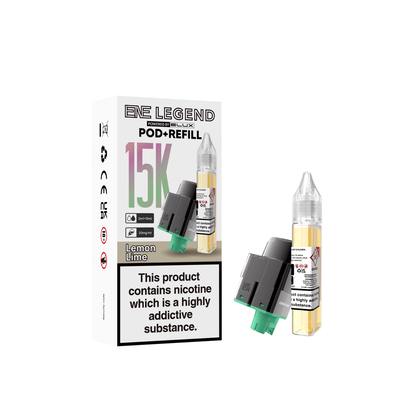 Buy Elux ENE Legend 15k Replacement Pods Pack of 5 Lemon Lime