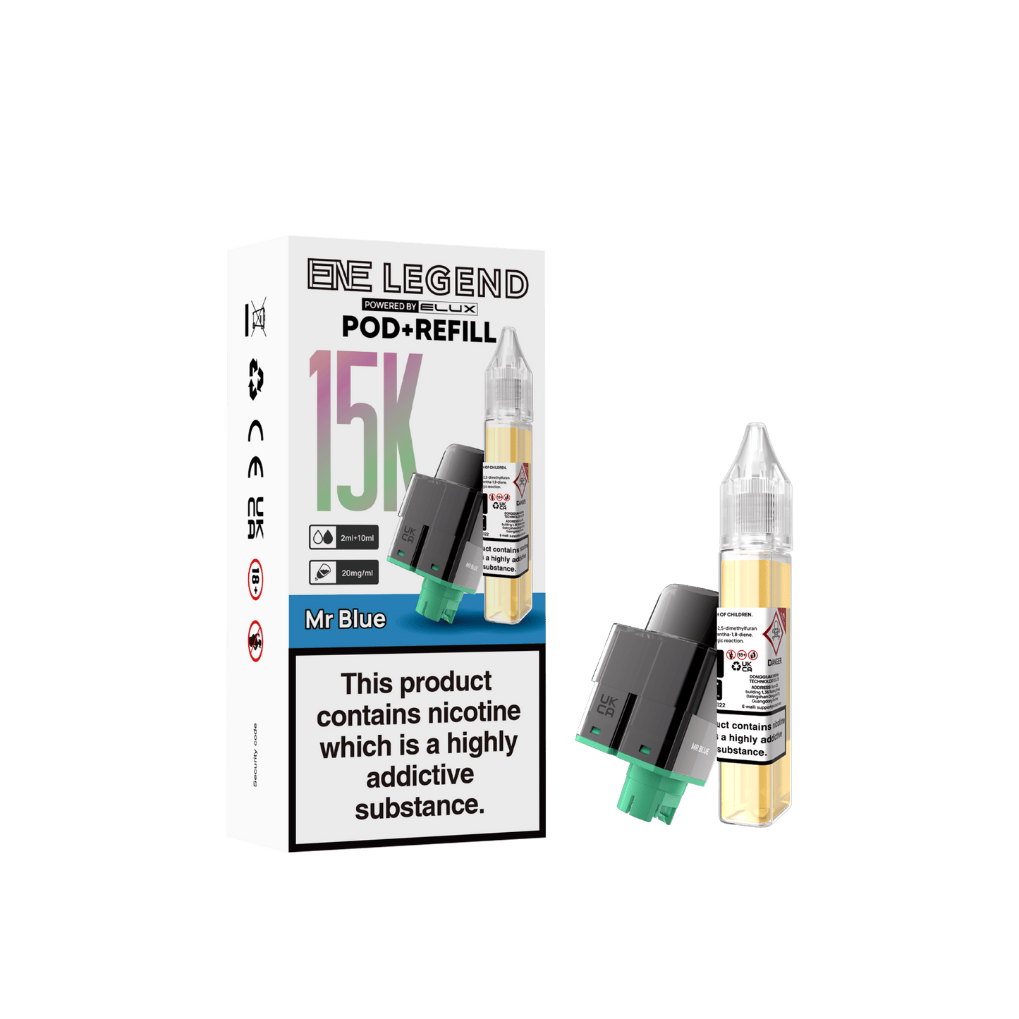 Buy Elux ENE Legend 15k Replacement Pods Pack of 5 Mr Blue