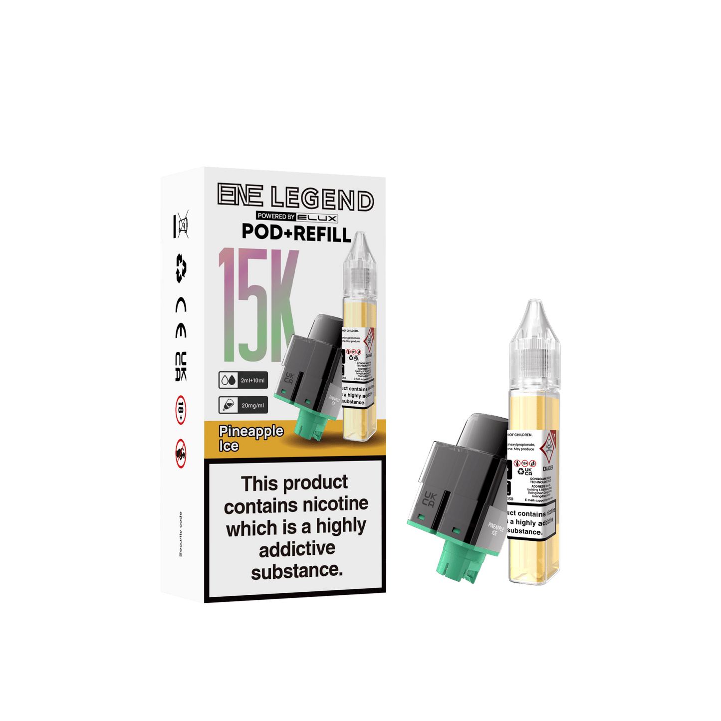 Buy Elux ENE Legend 15k Replacement Pods Pack of 5 Pineapple Ice