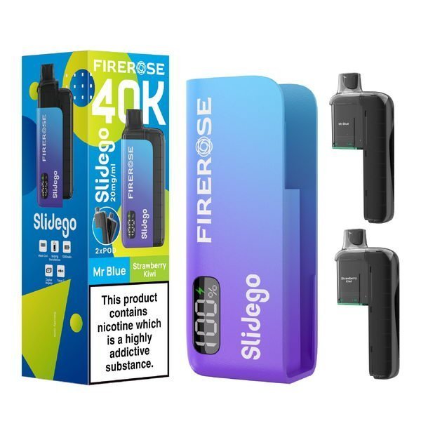 Buy Elux FireRose Slidego 40K Prefilled Pod Kit Box of 5 Mr Blue Strawberry Kiwi