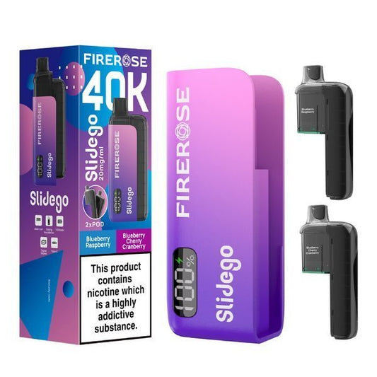 Buy Elux FireRose Slidego 40K Prefilled Pod Kit Box of 5 Blueberry Raspberry Blueberry Cherry Cranberry