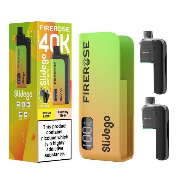 Buy Elux FireRose Slidego 40K Prefilled Pod Kit Box of 5 Lemon Lime Gummy Bear