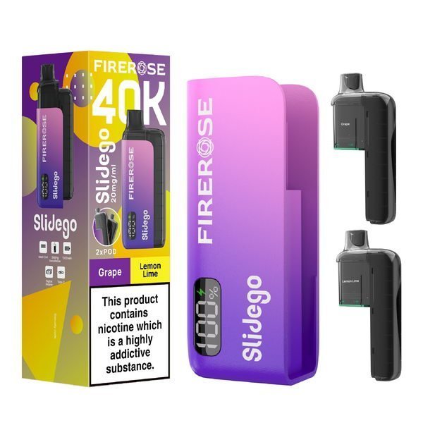 Buy Elux FireRose Slidego 40K Prefilled Pod Kit Box of 5 Grape Lemon Lime