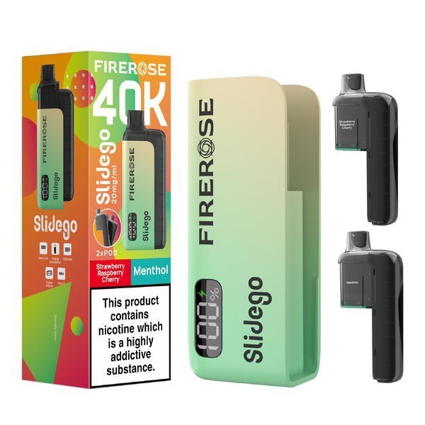 Buy Elux FireRose Slidego 40K Prefilled Pod Kit Box of 5 Strawberry Raspberry Cherry Menthol
