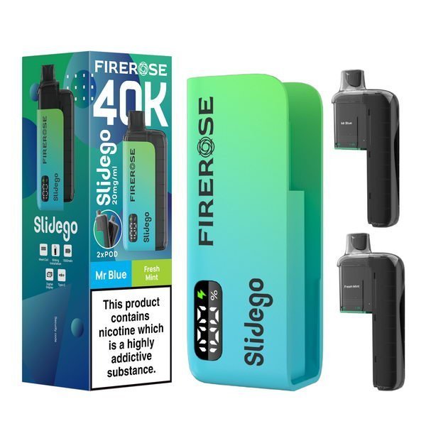 Buy Elux FireRose Slidego 40K Prefilled Pod Kit Box of 5 Mr Blue Fresh Mint