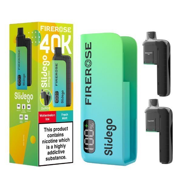 Buy Elux FireRose Slidego 40K Prefilled Pod Kit Box of 5 Watermelon Ice Fresh Mint