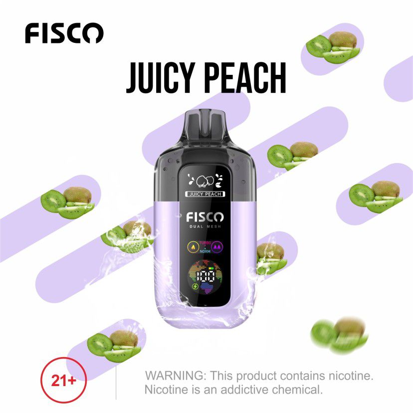 Buy Fisco Point Pro 7000 Disposable Vape - Box of 5 Juicy Peach