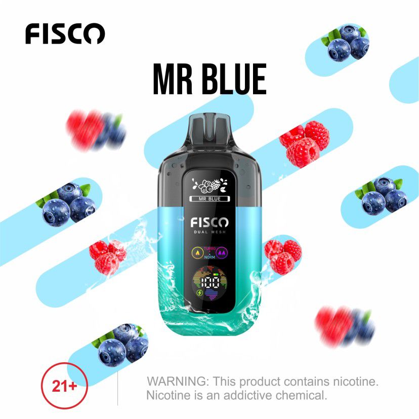 Buy Fisco Point Pro 7000 Disposable Vape - Box of 5 Mr Blue