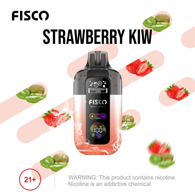 Buy Fisco Point Pro 7000 Disposable Vape - Box of 5 Strawberry Kiwi