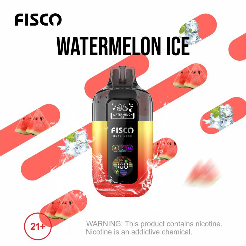Buy Fisco Point Pro 7000 Disposable Vape - Box of 5 Watermelon Ice