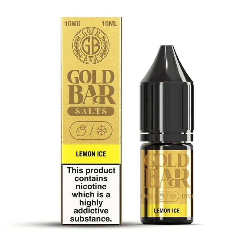 Buy Gold Bar Nic Salts 10ml E-liquids (Box of 10) Lemon Ice