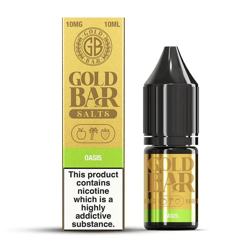 Buy Gold Bar Nic Salts 10ml E-liquids (Box of 10) Oasis