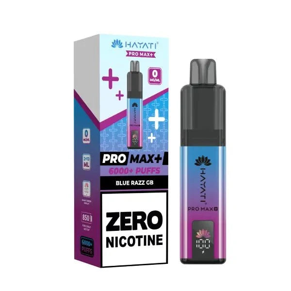Buy 0mg Hayati Pro Max Plus 6000 Vape Kit Box of 5 Blue Razz GB 0MG