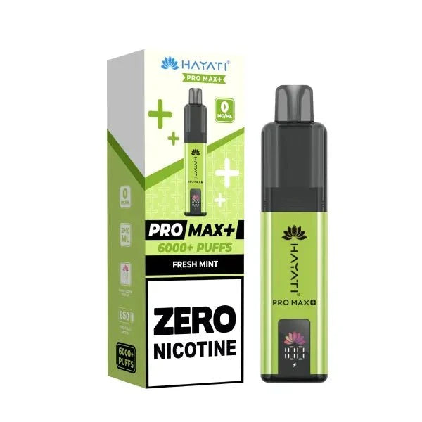 Buy 0mg Hayati Pro Max Plus 6000 Vape Kit Box of 5 Fresh Mint 0MG