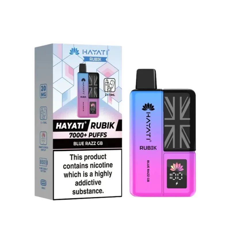Buy Hayati Rubik 7000 Puffs Vape Kit Pack of 5 Blue Razz Gummy Bear