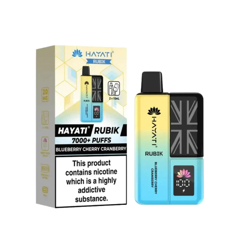 Buy Hayati Rubik 7000 Puffs Vape Kit Pack of 5 Blueberry Cherry Cranberry