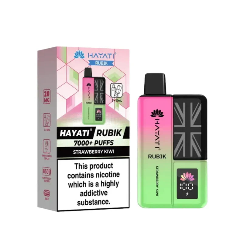 Buy Hayati Rubik 7000 Puffs Vape Kit Pack of 5 Strawberry Kiwi