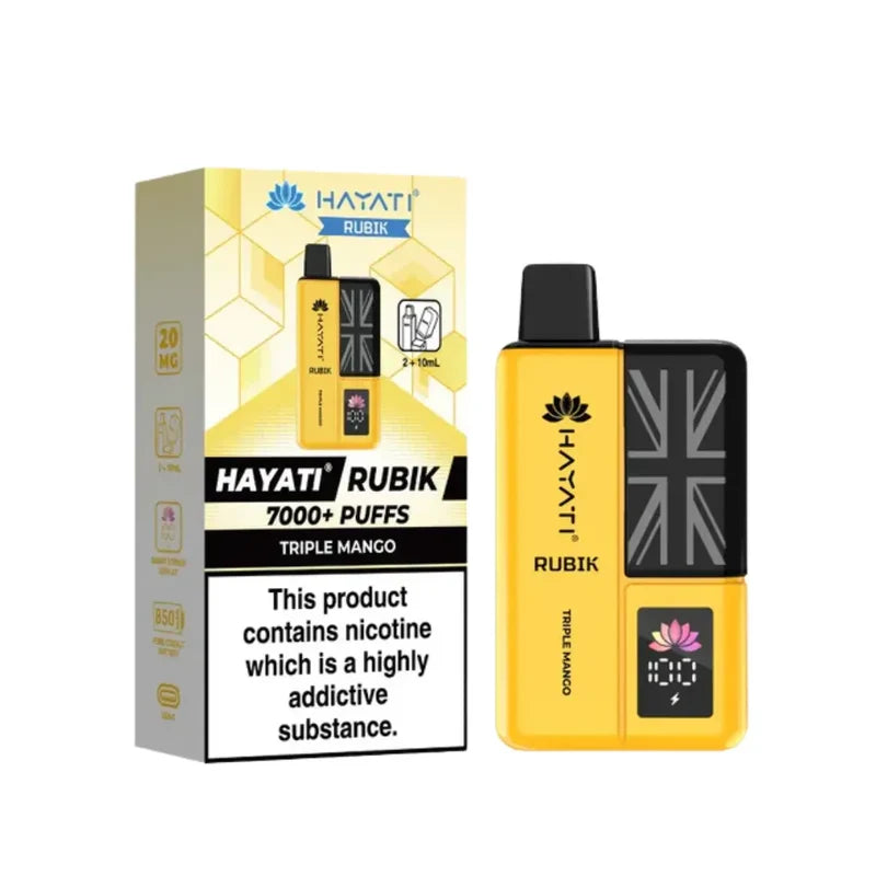 Buy Hayati Rubik 7000 Puffs Vape Kit Pack of 5 Triple Mango Milk