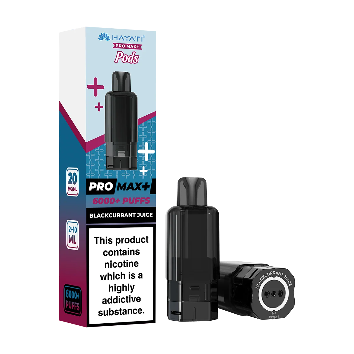 Buy Hayati Pro Max Plus 6000 Prefilled Pods Box of 5 Blackcurrant Juice 20mg