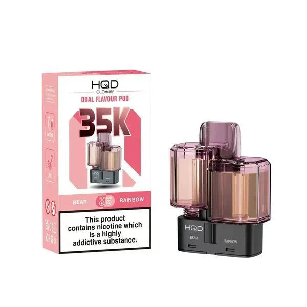 HQD Glow Air 35K Prefilled Pods - Bear/Rainbow - vapeukwholesale