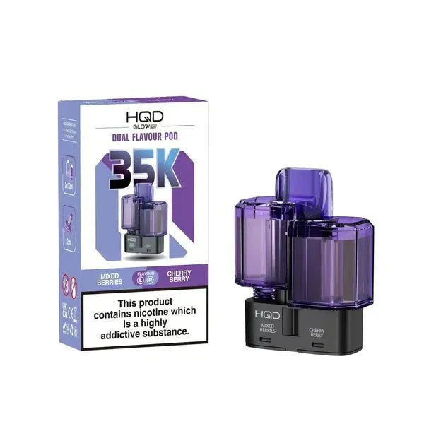 HQD Glow Air 35K Prefilled Pods - Mixed Berries/Cherry Berry - vapeukwholesale
