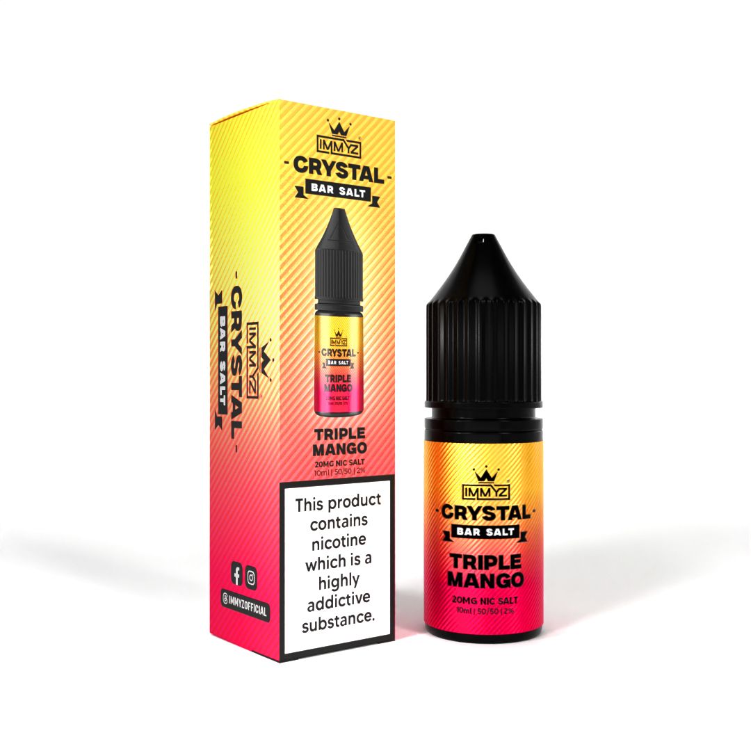 Buy IMMYZ Crystal Bar Nic Salt 10ml E-liquid Pack of 10 Triple Mango