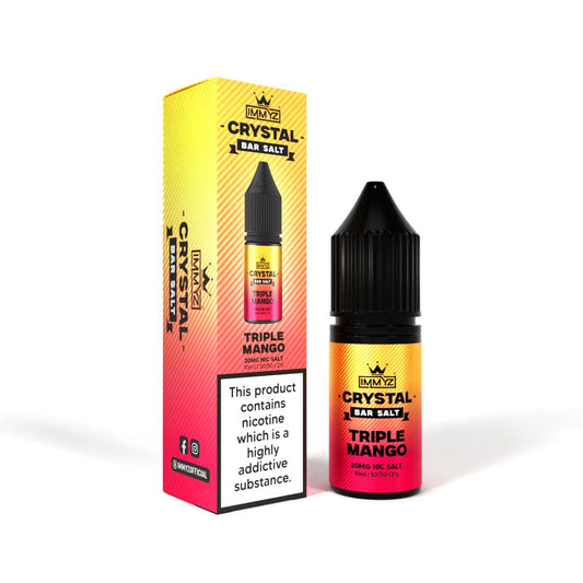 Buy IMMYZ Crystal Bar Nic Salt 10ml E-liquid Pack of 10 Triple Mango
