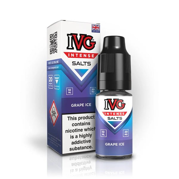 Buy IVG Intense Nic Salts 10ml E-Liquid Pack of 10 Grape Ice