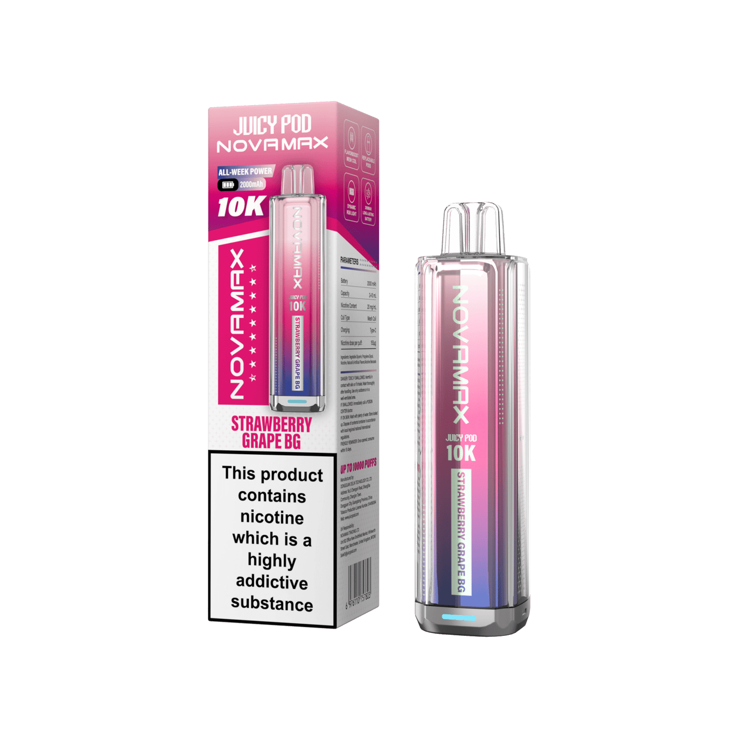 Juicy Pod Novamax 10k Prefilled Pod Vape Kit Pack of 5 - #Simbavapeswholesale#
