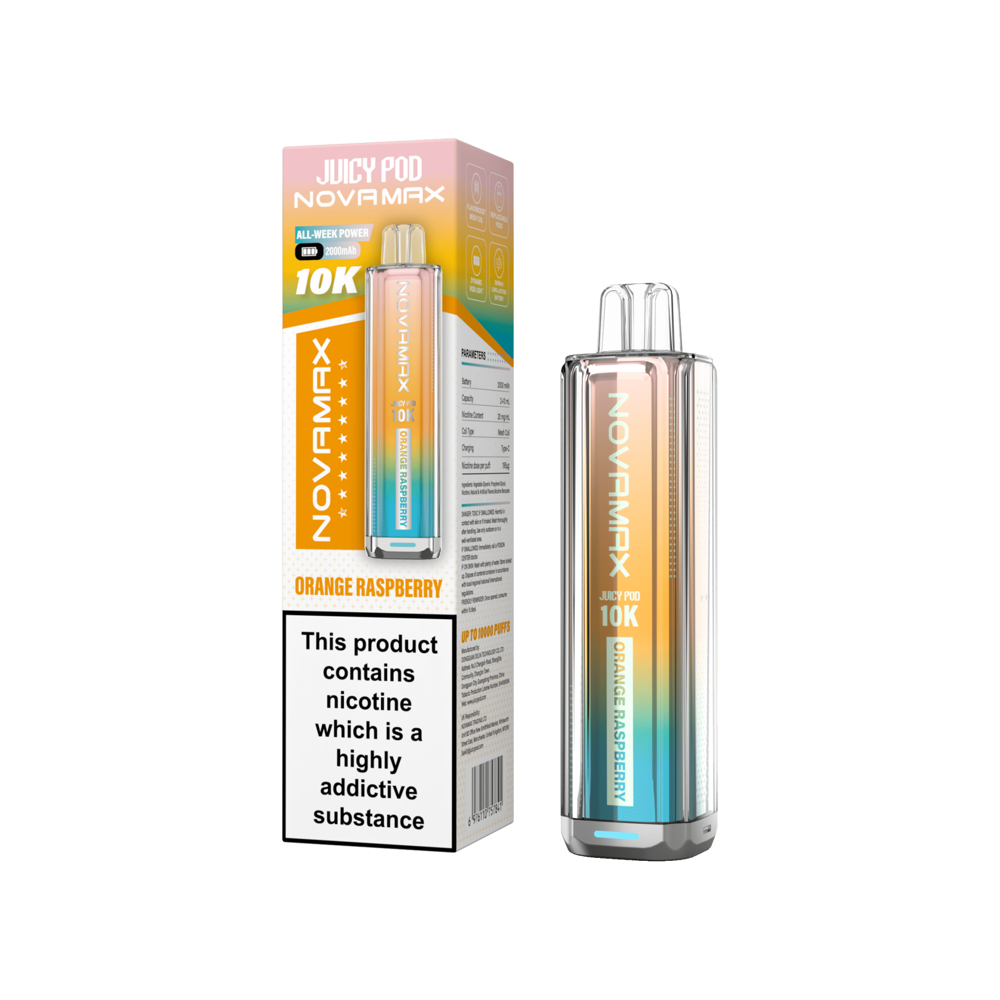 Juicy Pod Novamax 10k Prefilled Pod Vape Kit Pack of 5 - #Simbavapeswholesale#