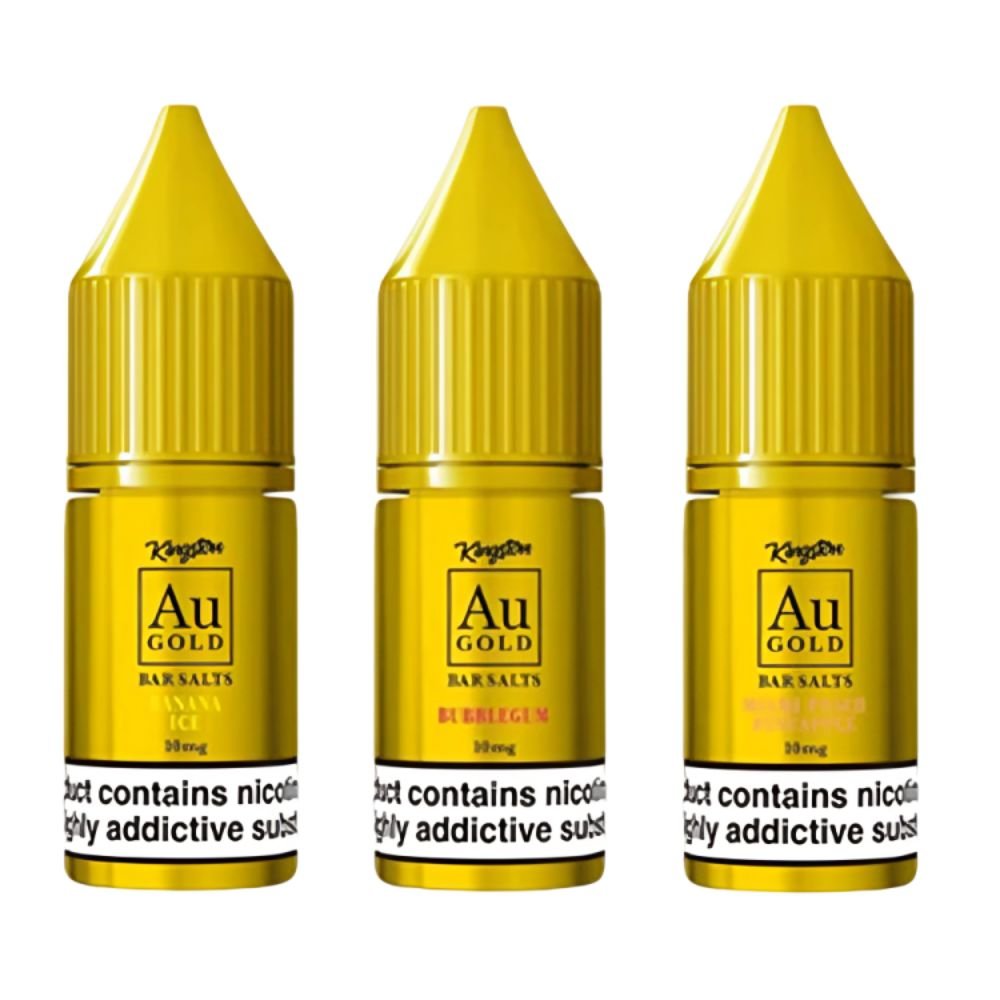Kingston AU Gold Nic Salts E-Liquid - Pack of 10 - #Vapewholesalesupplier#