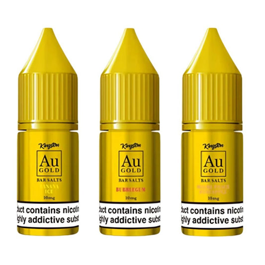 Kingston AU Gold Nic Salts E-Liquid - Pack of 10 - #Vapewholesalesupplier#