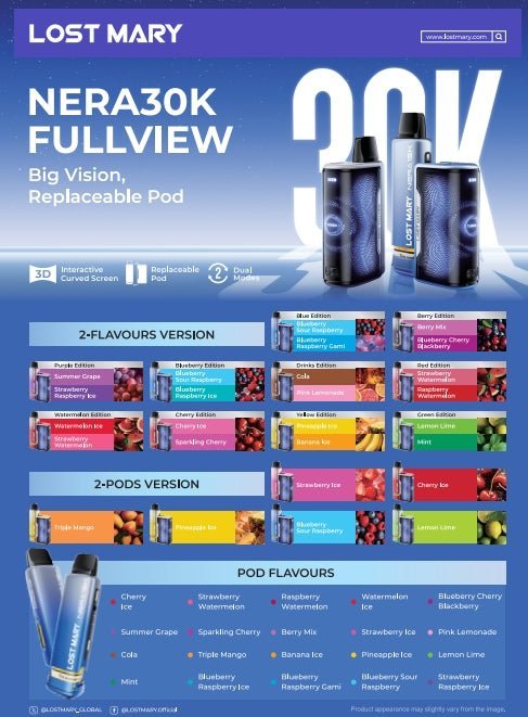 Buy Lost Mary Nera 30K Disposable Vape Box of 5