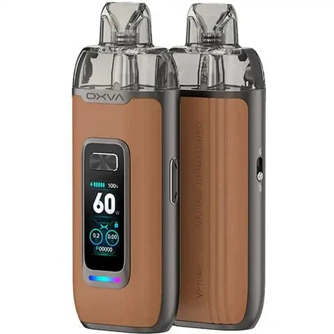 Buy Oxva VPrime Pod Vape Kit Brown Leather