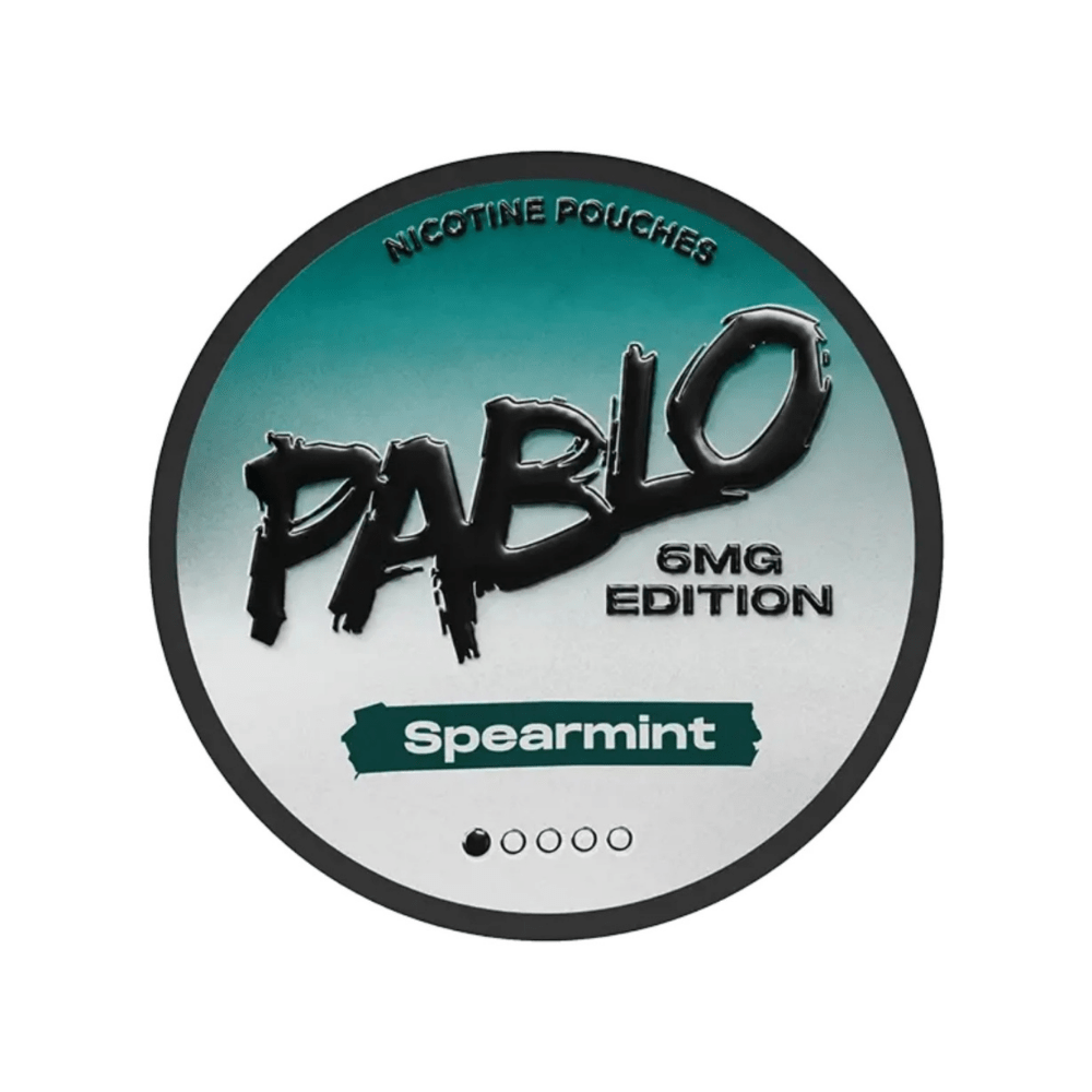 Buy Pablo Nicotine Pouches 6mg - Box of 5 Spearmint 6mg