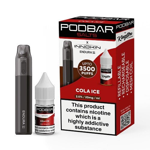 Podbar Salts + Innokin Endura S1 Pod Kit - Twin Pack - #Vapewholesalesupplier#