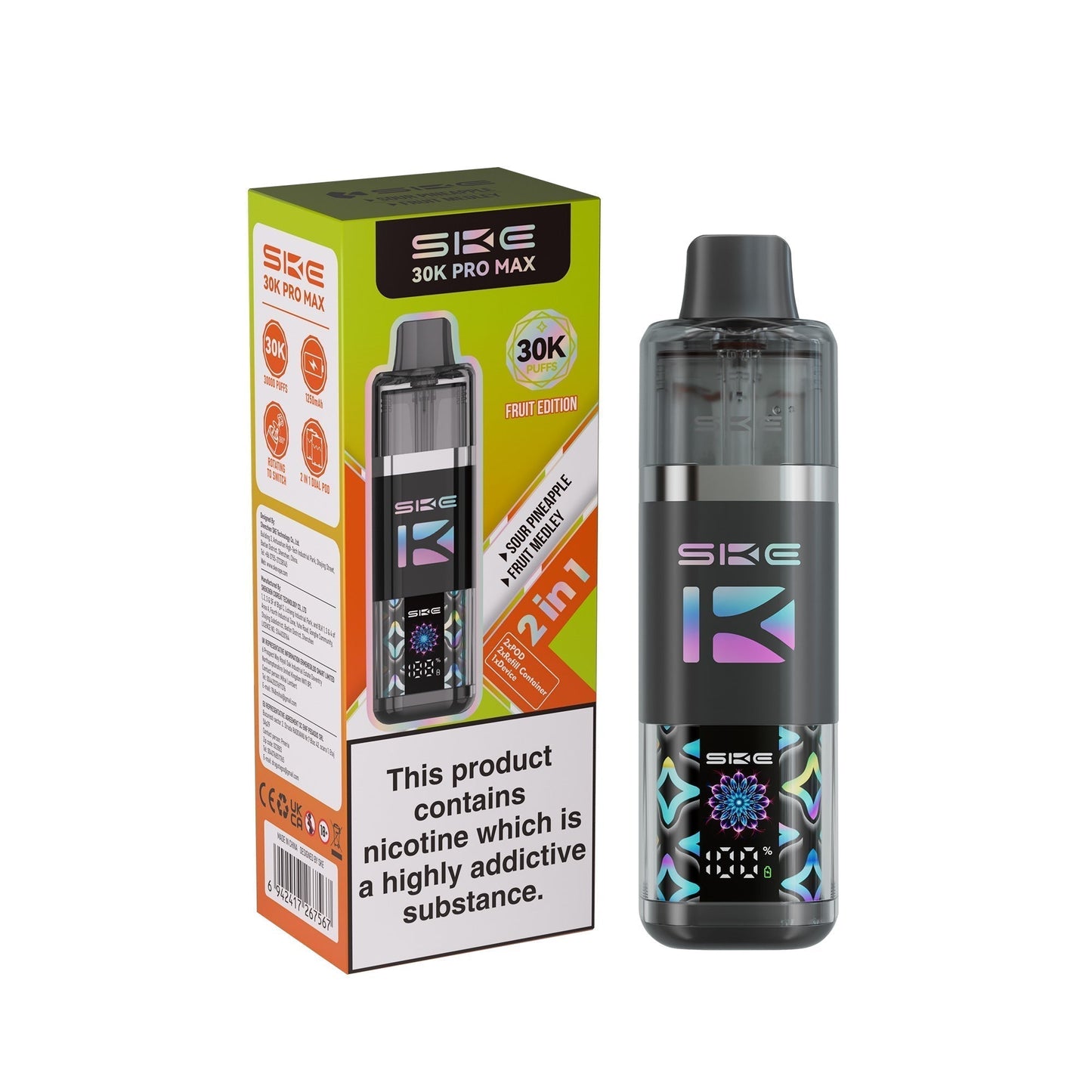 SKE 30k Pro Max Vape Kit Box of 5 - Fruit Edition - vapeukwholesale