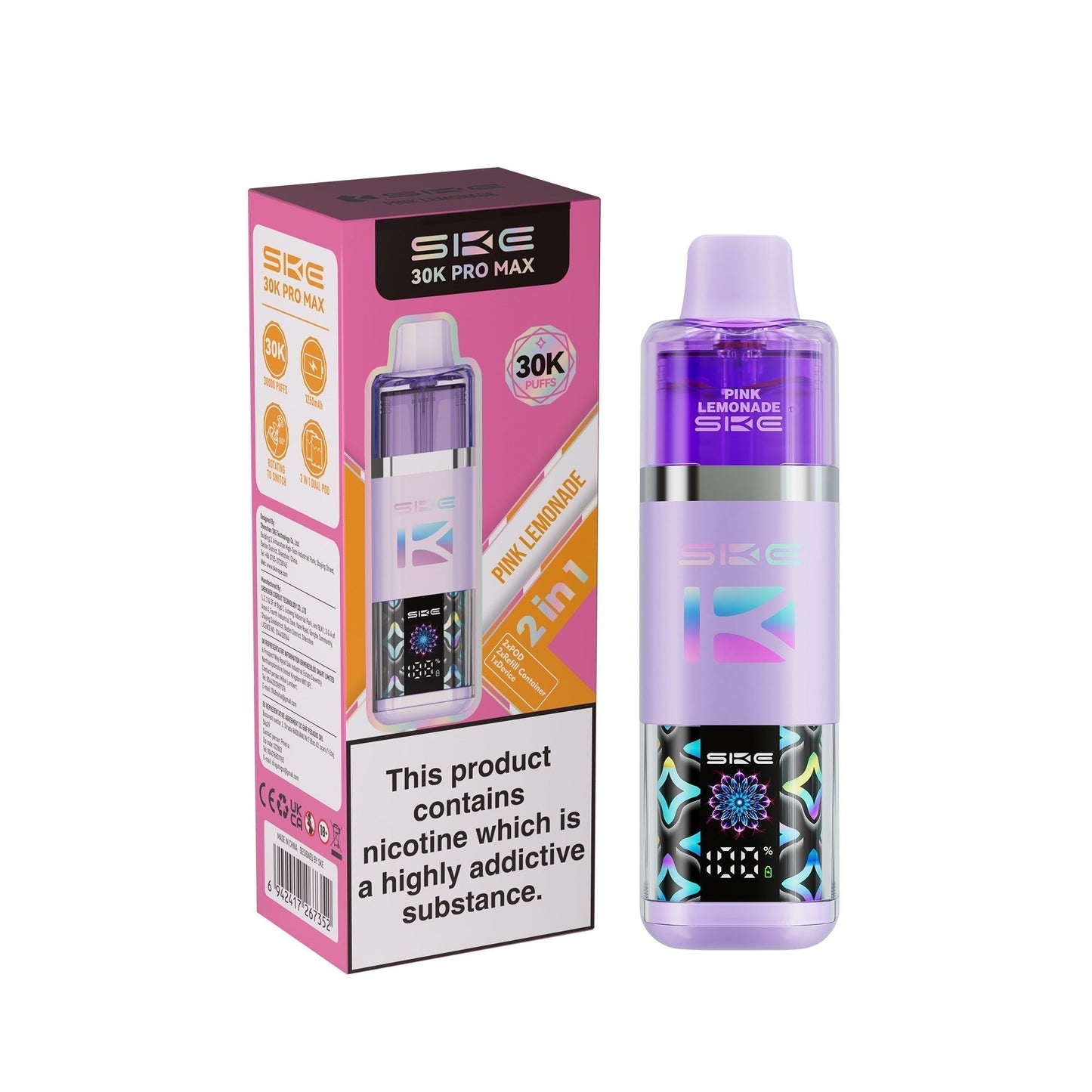 SKE 30k Pro Max Vape Kit Box of 5 - Pink Lemonade - vapeukwholesale