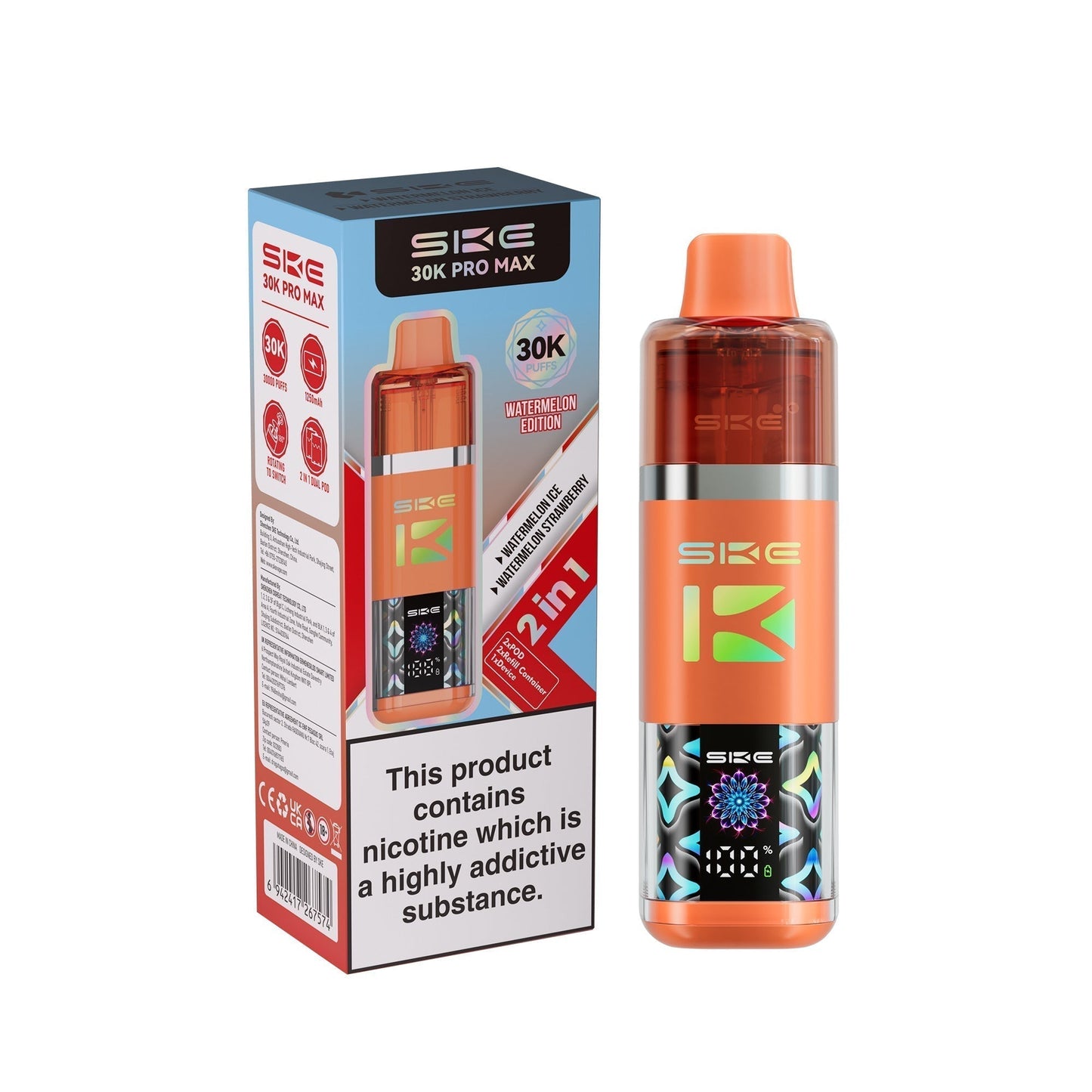 SKE 30k Pro Max Vape Kit Box of 5 - Watermelon Edition - vapeukwholesale