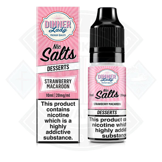Buy Dinner Lady Desserts Nic Salt - Strawberry Macaroon 10ml