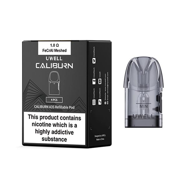 Buy Uwell Caliburn A3S Replacement Pods - 4pack 0.1 Ohm