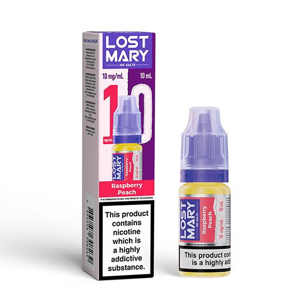 Lost Mary Nic Salt 10ml E - Liquid Box of 10 - Lost Mary Nic Salt 10ml E - Liquid Box of 10 - Raspberry Peach - vapeukwholesale - Direct Vape Wholesale