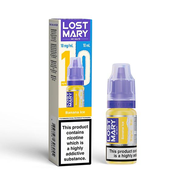 Lost Mary Nic Salt 10ml E - Liquid Box of 10 - Lost Mary Nic Salt 10ml E - Liquid Box of 10 - Banana Ice - vapeukwholesale - Direct Vape Wholesale