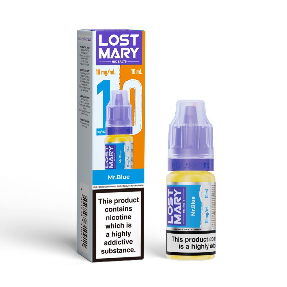 Lost Mary Nic Salt 10ml E - Liquid Box of 10 - Lost Mary Nic Salt 10ml E - Liquid Box of 10 - Mr Blue - vapeukwholesale - Direct Vape Wholesale