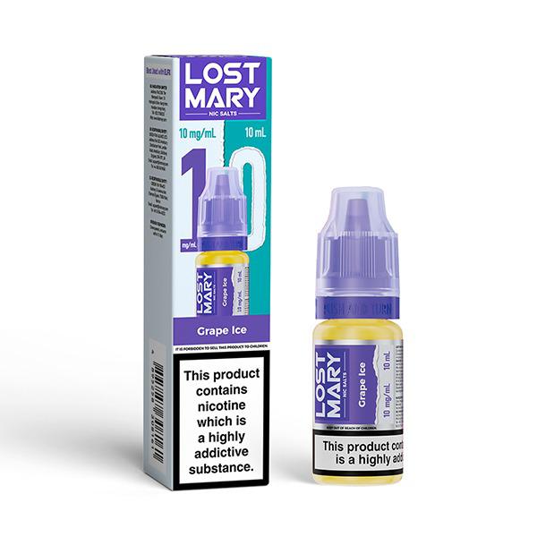 Lost Mary Nic Salt 10ml E - Liquid Box of 10 - Lost Mary Nic Salt 10ml E - Liquid Box of 10 - Grape Ice - vapeukwholesale - Direct Vape Wholesale