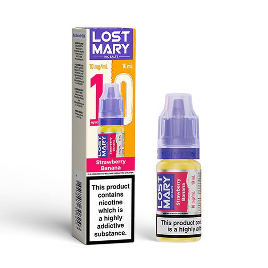 Lost Mary Nic Salt 10ml E - Liquid Box of 10 - Lost Mary Nic Salt 10ml E - Liquid Box of 10 - Strawberry Banana - vapeukwholesale - Direct Vape Wholesale