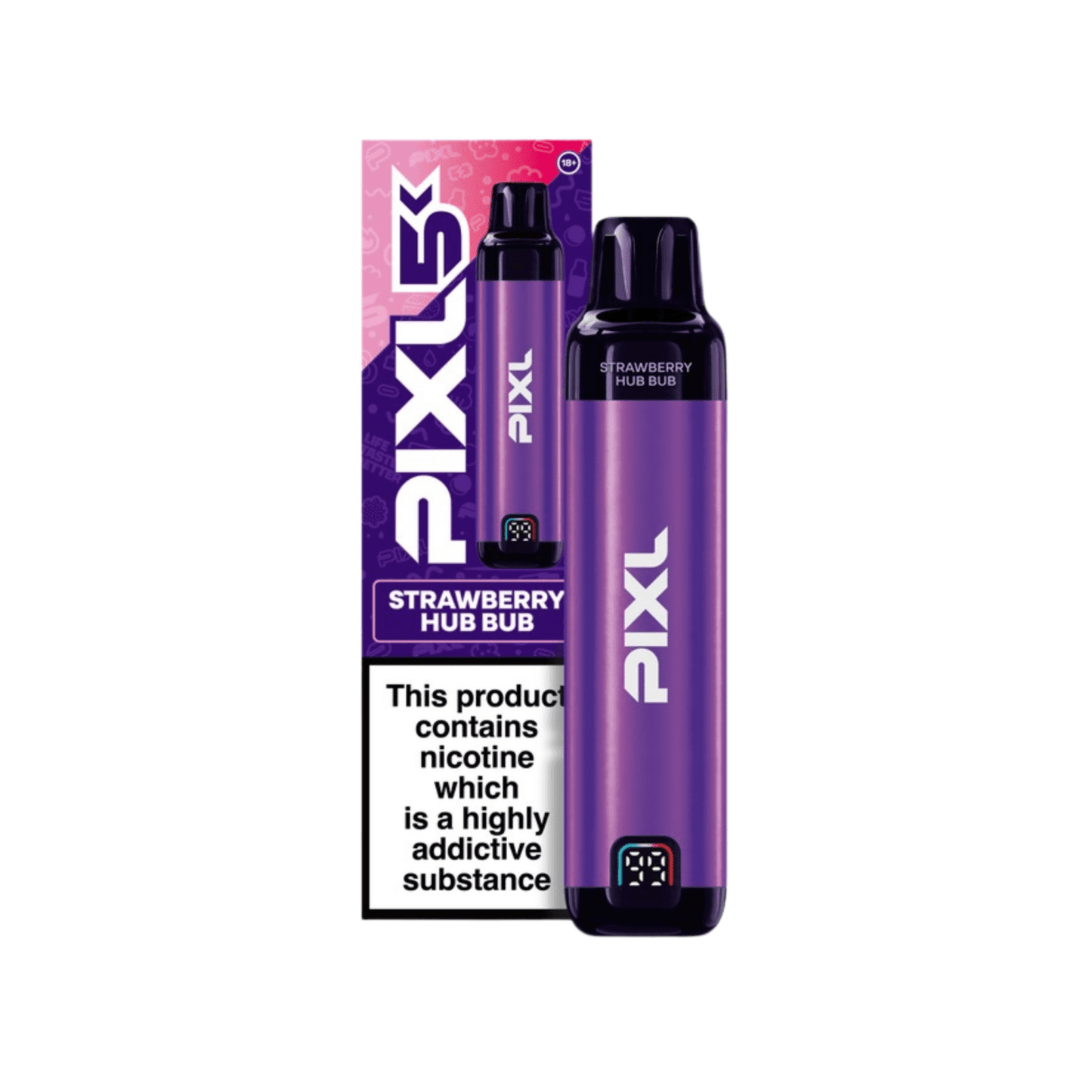 Buy Pixl 5K Pod Vape Kit Box of 5 Strawberry Hub Bub