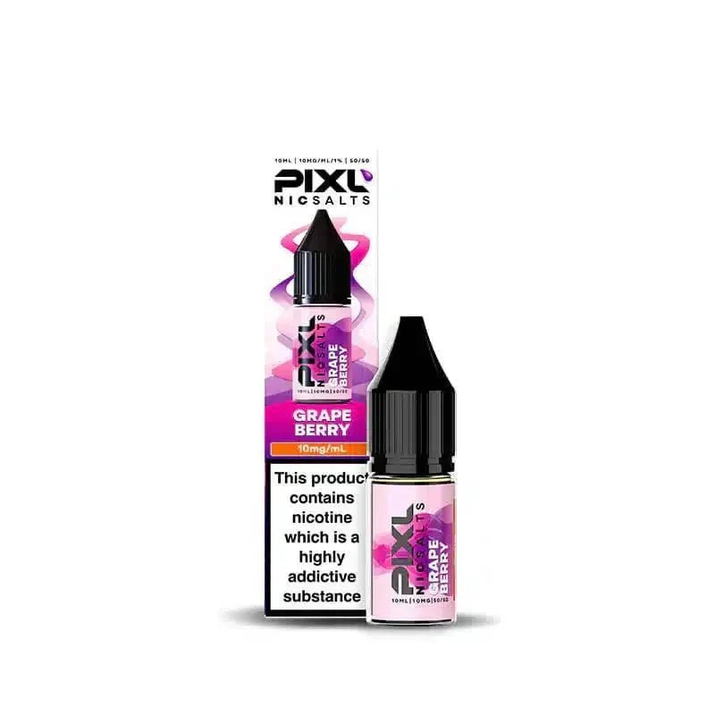PIXL Nic Salt 10ml E - Liquids Box of 10 - bulk wholesale PIXL Nic Salt 10ml E - Liquids Box of 10 - Grape Berry - Direct Vape Wholesale
