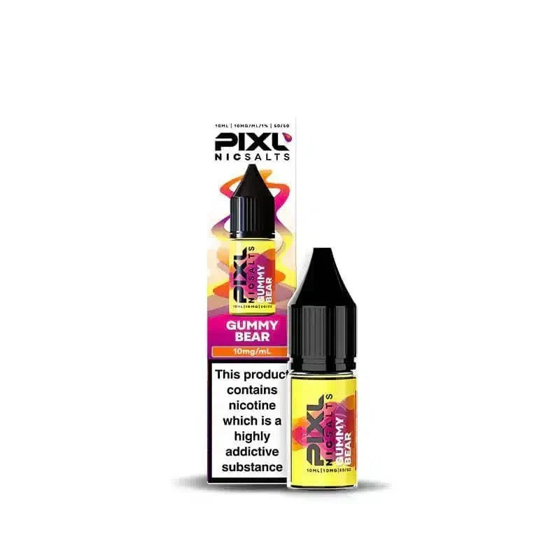 PIXL Nic Salt 10ml E - Liquids Box of 10 - bulk wholesale PIXL Nic Salt 10ml E - Liquids Box of 10 - Gummy Bear - Direct Vape Wholesale